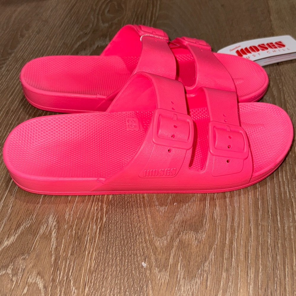 Freedom Moses pink glow sandals size 38 39 NEW